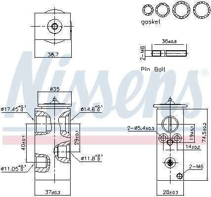 NISSENS AC expansion valve Article number: 999456 cheaply