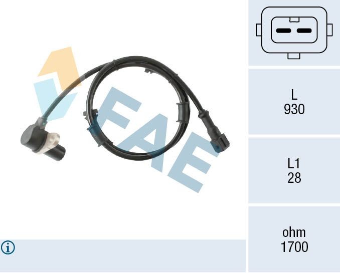 FAE ABS Sensor Varenummer: 78579 billige