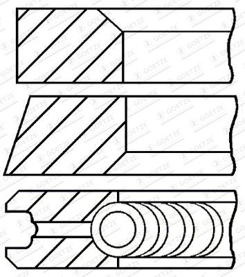 GOETZE ENGINE Piston Ring Kit Article number: 08-123405-30 cheaply