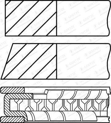 GOETZE ENGINE Комплект сегменти артикулен номер: 08-430607-00 евтино