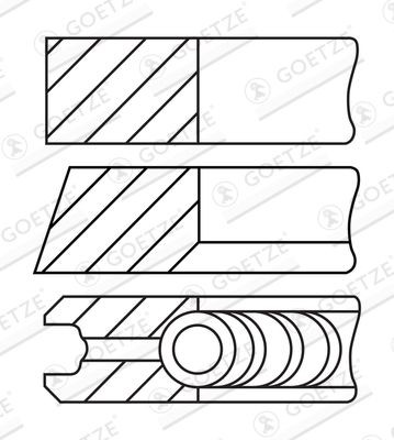 GOETZE ENGINE Piston Ring Kit Article number: 08-449700-10 cheaply