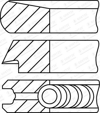 GOETZE ENGINE Комплект сегменти артикулен номер: 08-453107-00 евтино