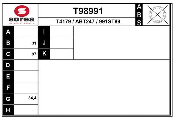 EAI Drive shaft Article number: T98991 cheaply