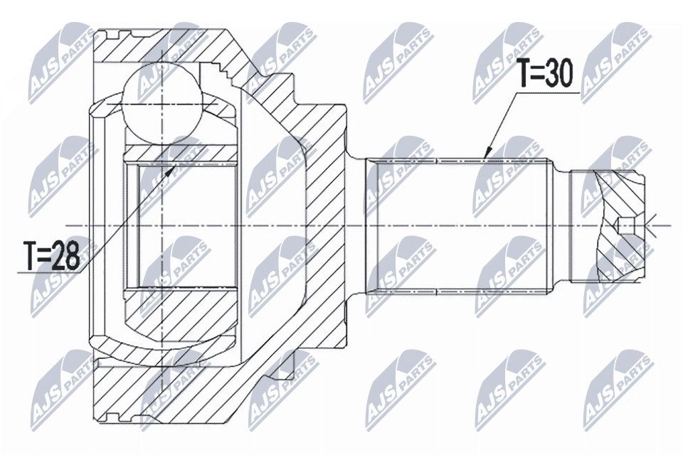 NTY Joint kit, drive shaft Article number: NPZ-BM-028 cheaply