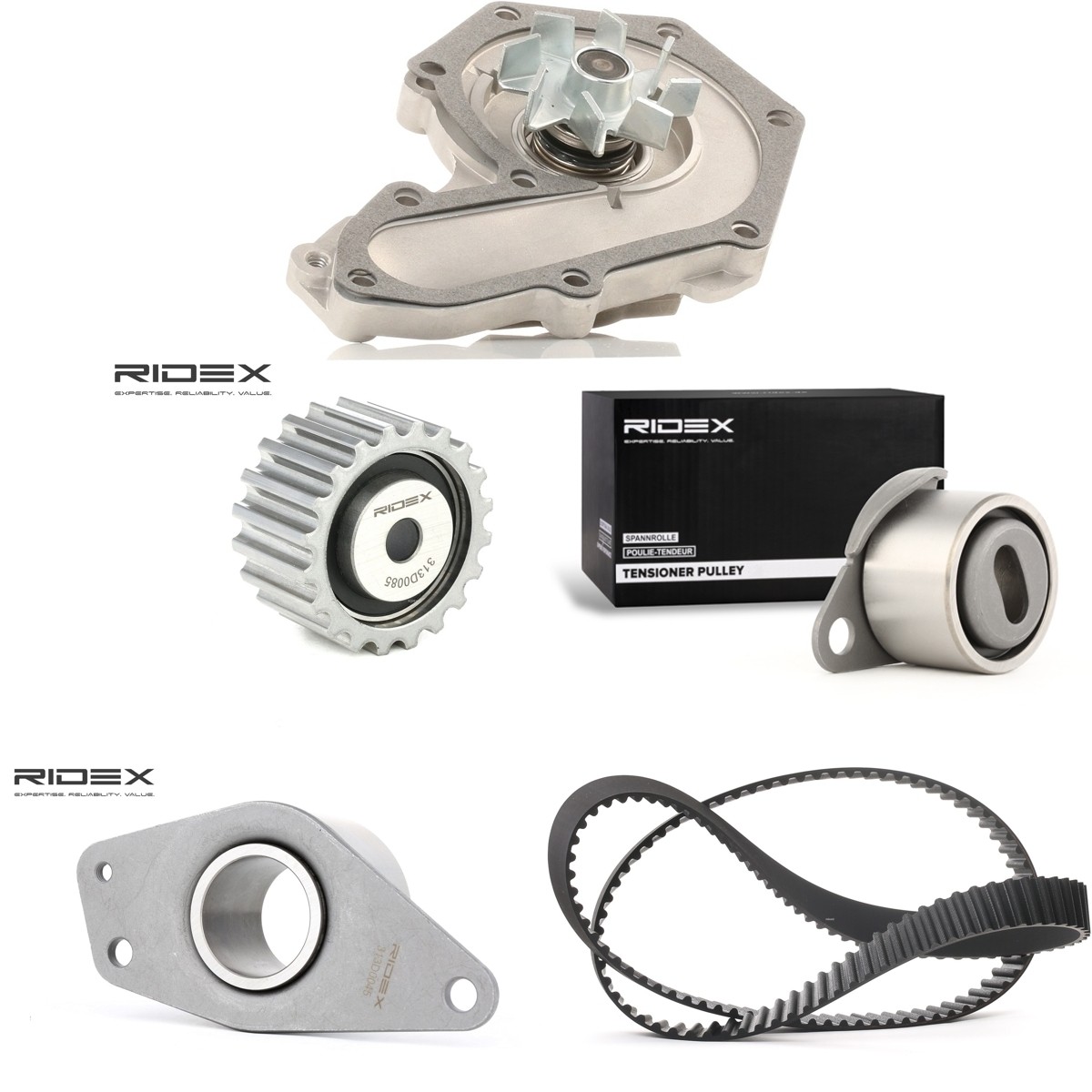 RIDEX Water pump and timing belt kit Article number: 3096W0633 cheaply