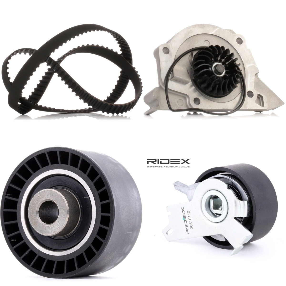 RIDEX Water pump and timing belt kit Article number: 3096W0634 cheaply