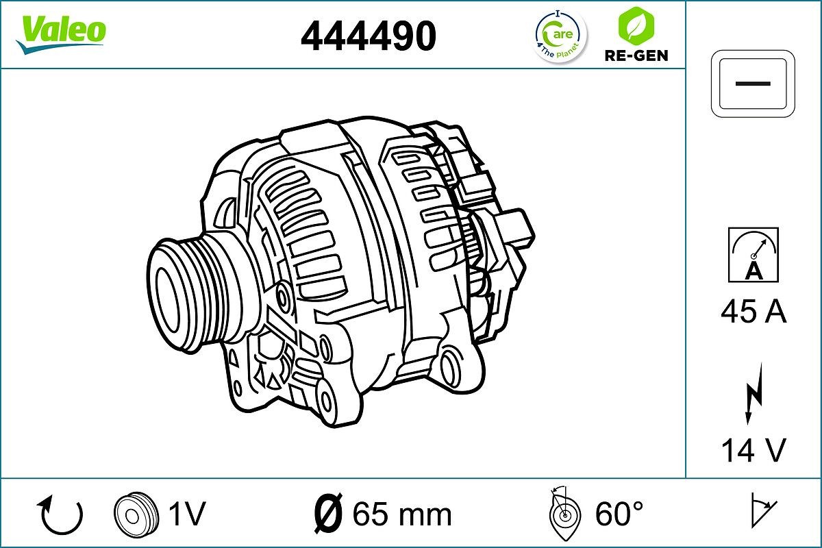 VALEO Alternator Article number: 444490 cheaply