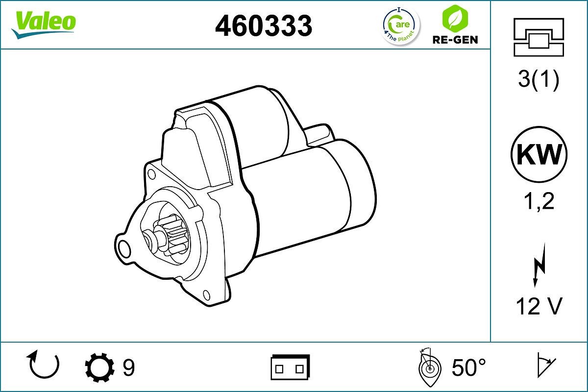 VALEO Starter motor Article number: 460333 cheaply