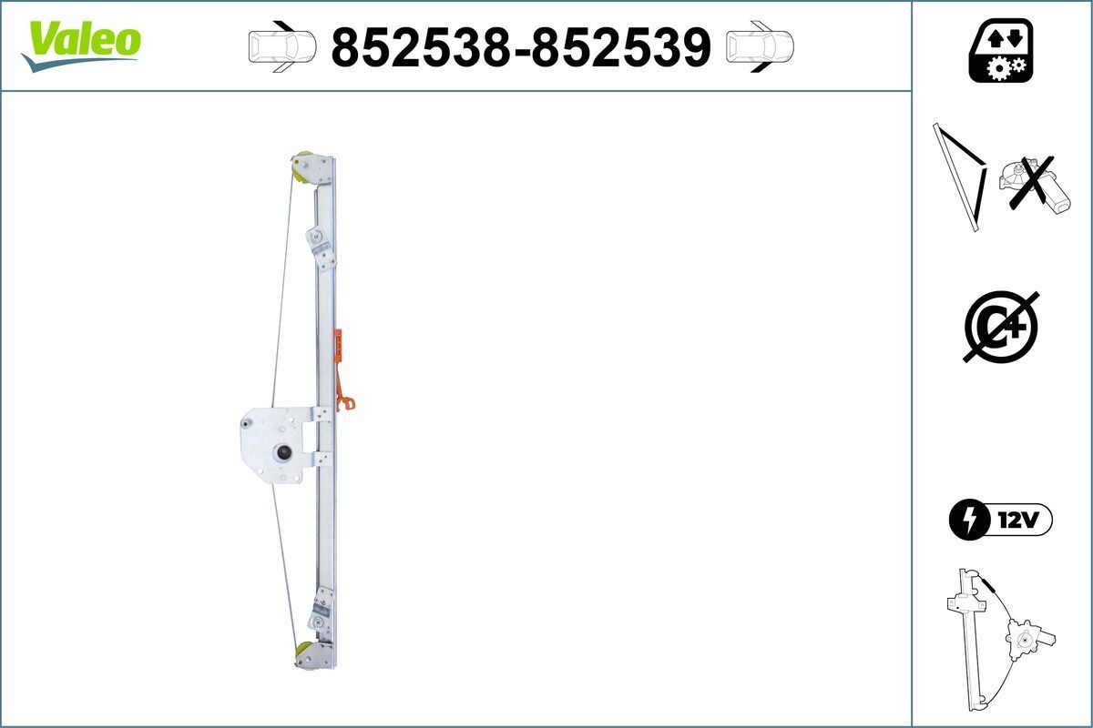 VALEO Window regulator Article number: 852538 cheaply