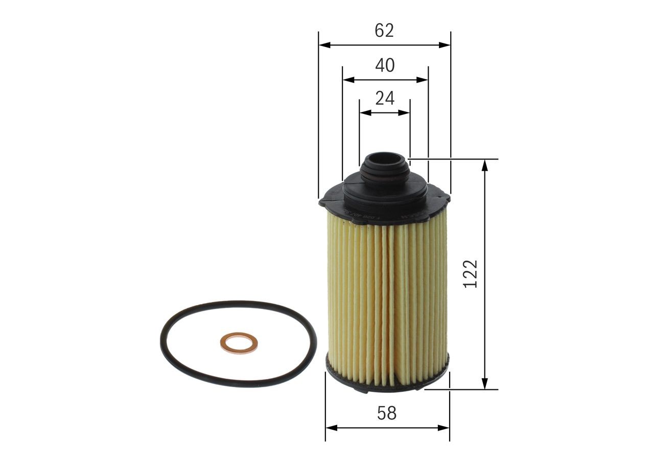 BOSCH Oil filter Article number: F 026 407 348 cheaply