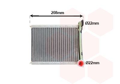 VAN WEZEL Heater matrix Article number: 15016700 cheaply