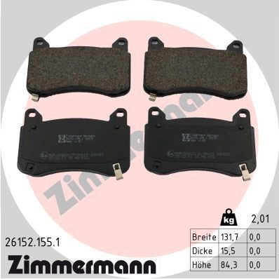 ZIMMERMANN Brake pad set Article number: 26152.155.1 cheaply