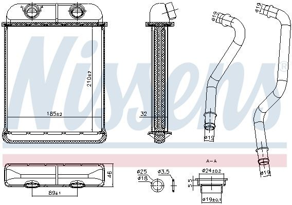 NISSENS Heater matrix Article number: 707257 cheaply
