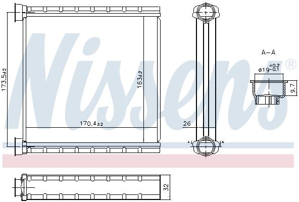 NISSENS Heater matrix Article number: 707278 cheaply