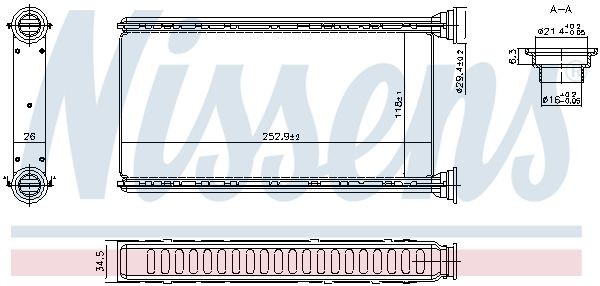 NISSENS Heater matrix Article number: 707288 cheaply