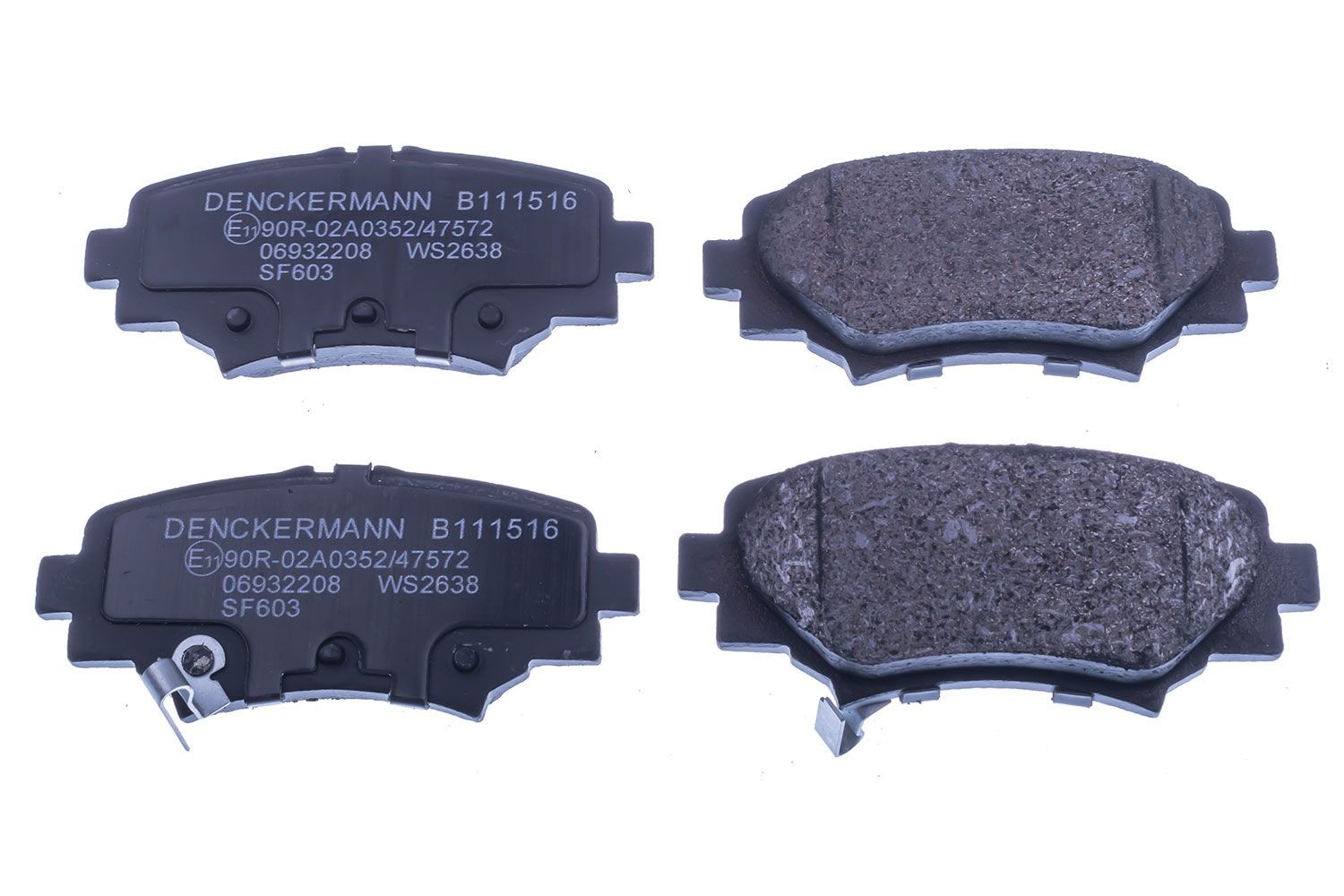 DENCKERMANN Brake pad set Article number: B111516 cheaply