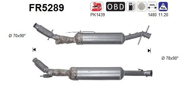 AS Diesel particulate filter Article number: FR5289 cheaply