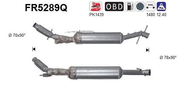 AS Diesel particulate filter Article number: FR5289Q cheaply