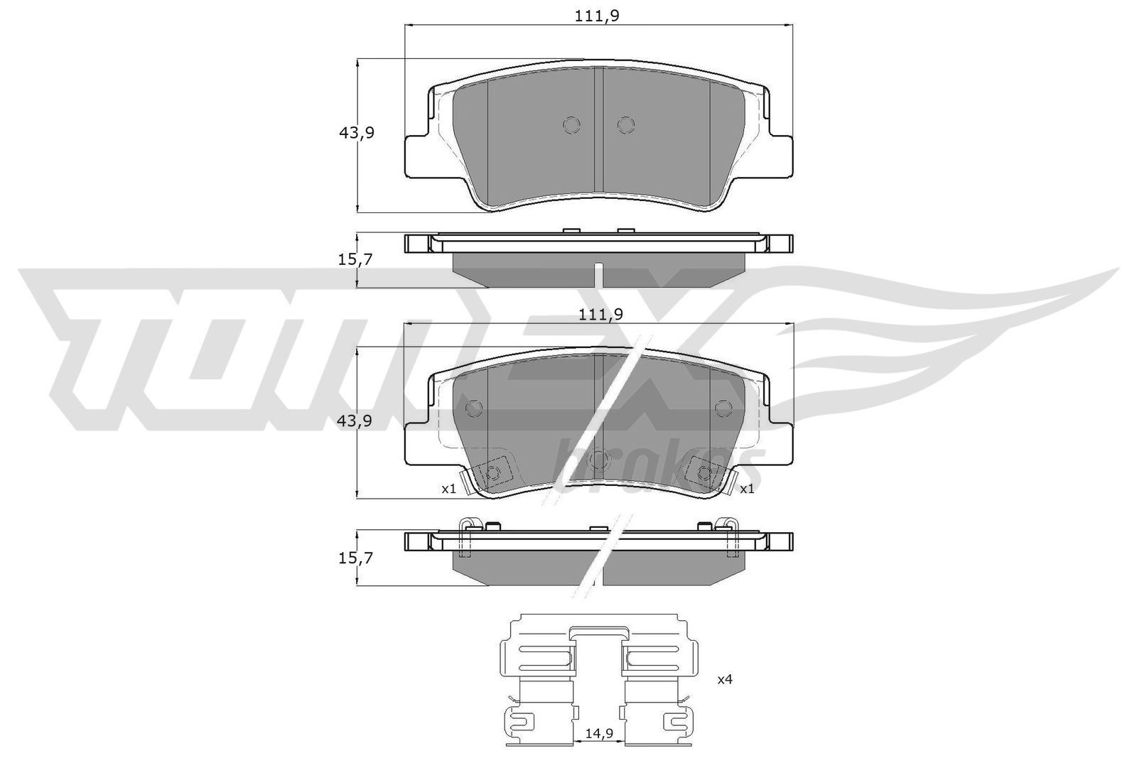 TOMEX brakes Brake pad set Article number: TX 60-26 cheaply