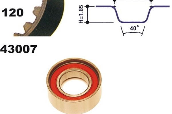 MAPCO Timing belt kit Article number: 23007 cheaply