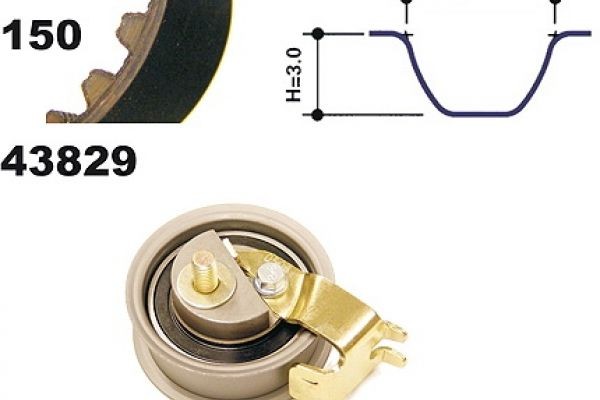 MAPCO Timing belt kit Article number: 23829 cheaply