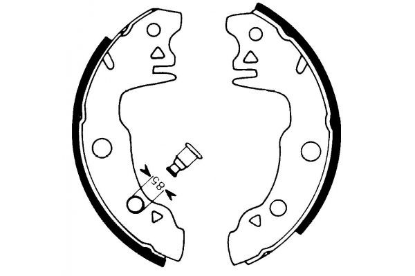 MAPCO Brake Shoe Set Article number: 8118 cheaply