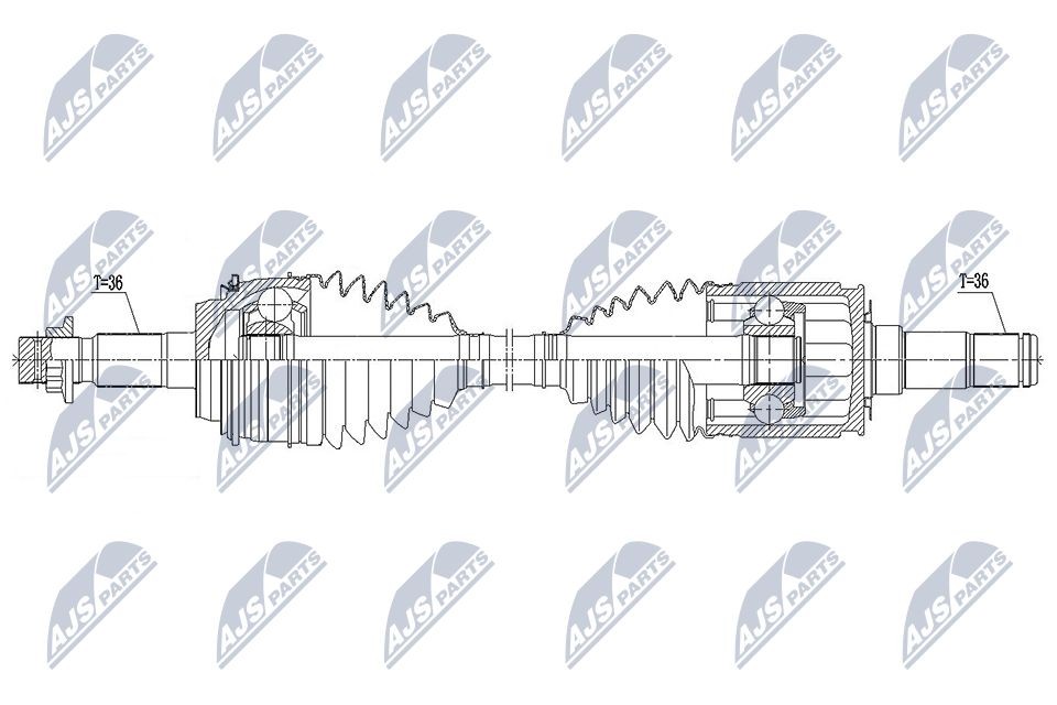 NTY Drivaxel Artikelnummer: NPW-TY-181 billigt