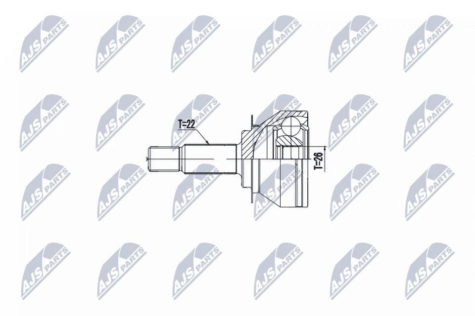 NTY Joint kit, drive shaft Article number: NPZ-VW-046 cheaply