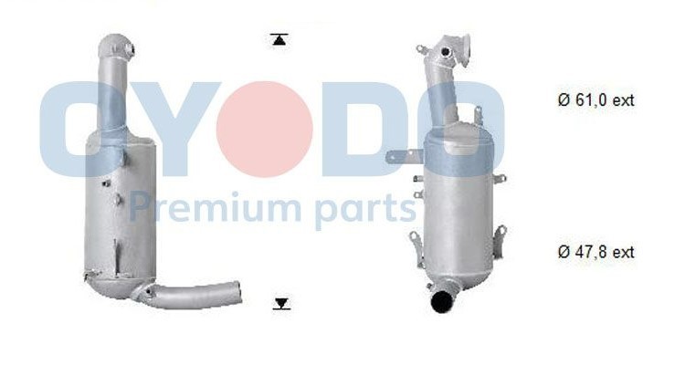 Oyodo Diesel particulate filter Article number: 20N0107-OYO cheaply