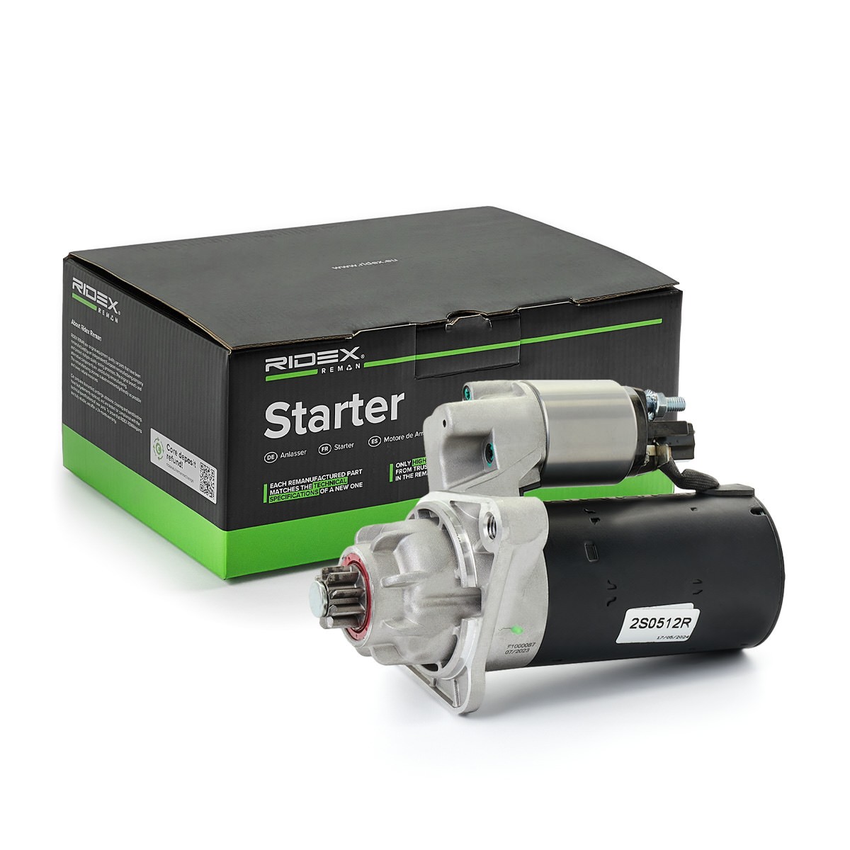 RIDEX REMAN Starter motor Article number: 2S0512R cheaply