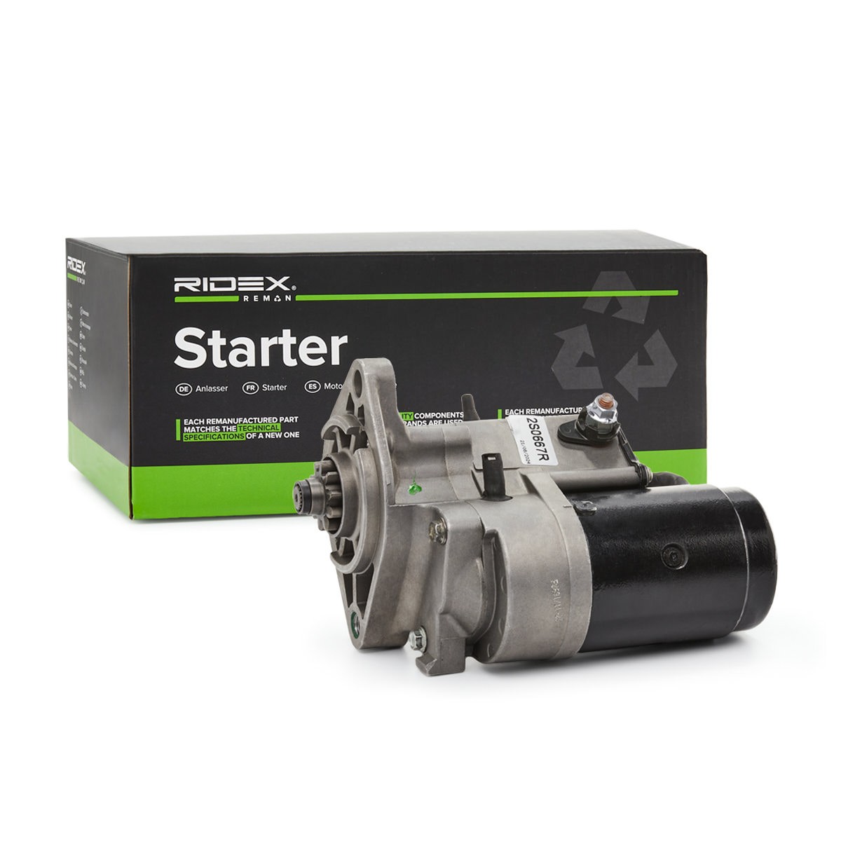 RIDEX REMAN Starter motor Article number: 2S0667R cheaply