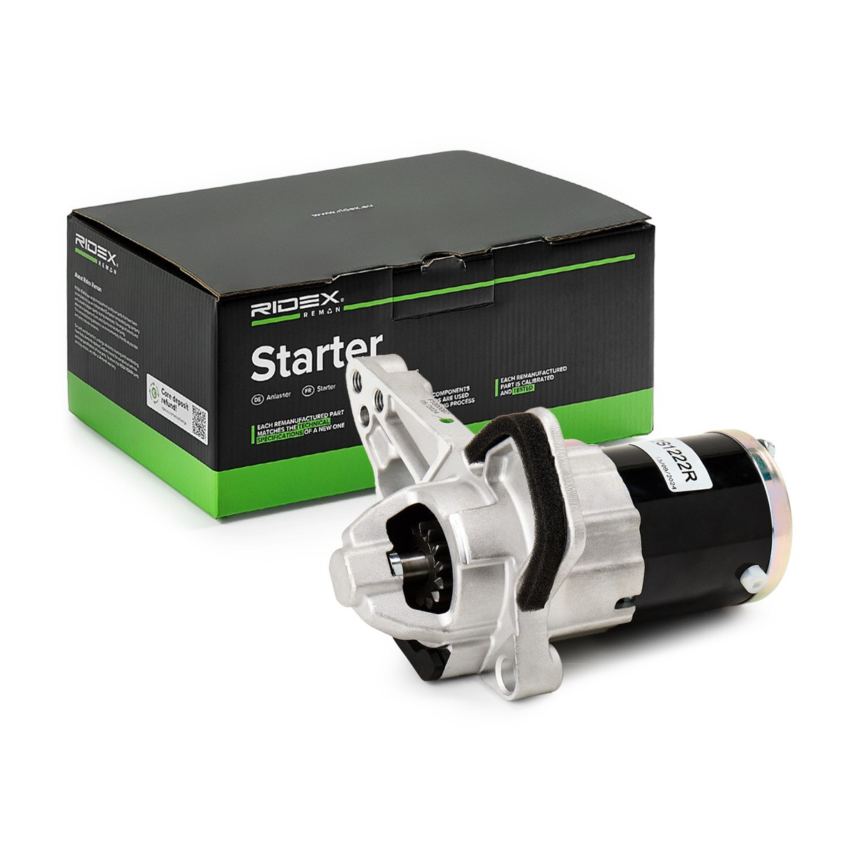 RIDEX REMAN Starter motor Article number: 2S1222R cheaply