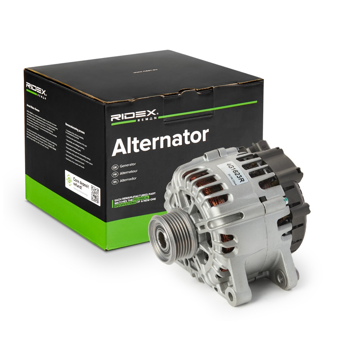 RIDEX REMAN Generator Varenummer: 4G1623R billige