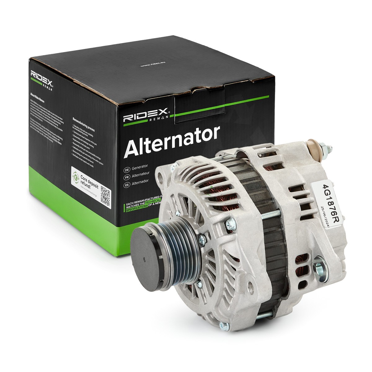 RIDEX REMAN Generator Varenummer: 4G1876R billige