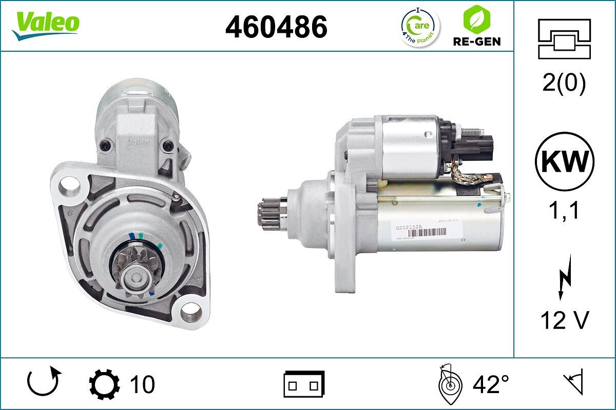 VALEO Starter motor Article number: 460486 cheaply