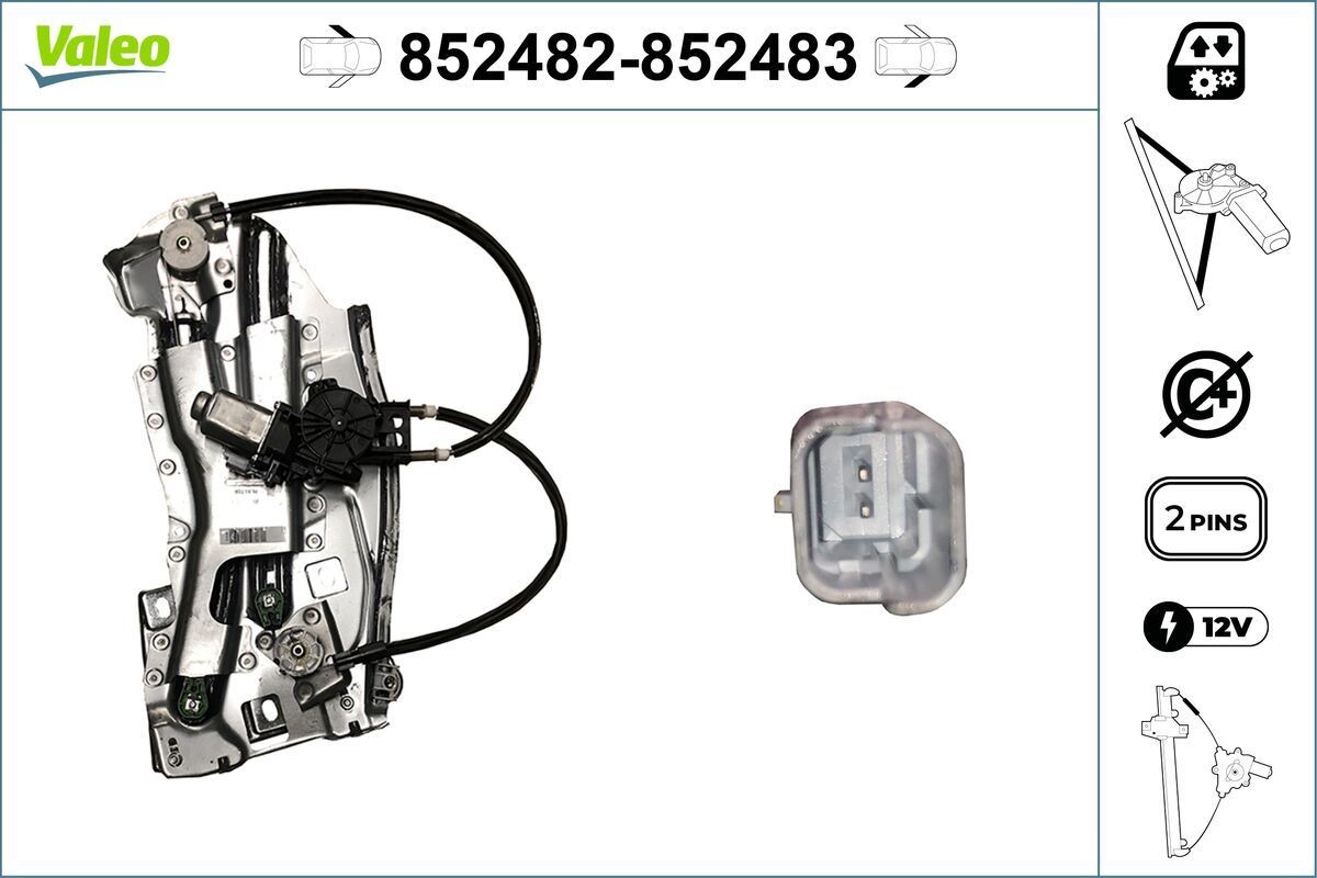 VALEO Window regulator Article number: 852482 cheaply