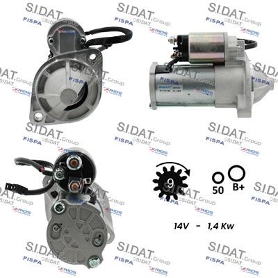 SIDAT Starter motor Article number: S12GN0879 cheaply