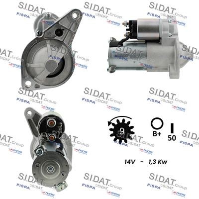 SIDAT Starter motor Article number: S12GN0880 cheaply