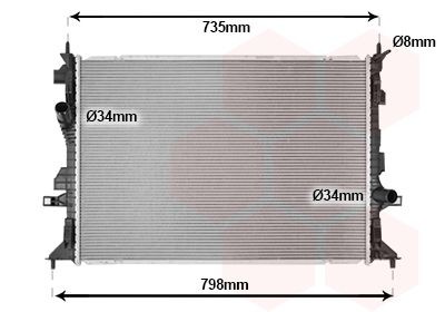 VAN WEZEL Engine radiator Article number: 18012712 cheaply