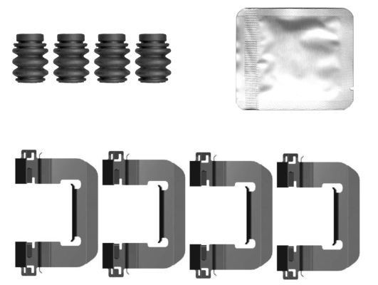 MINTEX MBA0149 Monteringssæt til bremseklodser MODEL X EV AWD 573 HK EL