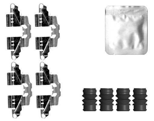 MINTEX MBA0161 Monteringssæt til bremseklodser SWIFT 1.0 (A2L310) 112 HK Benzin