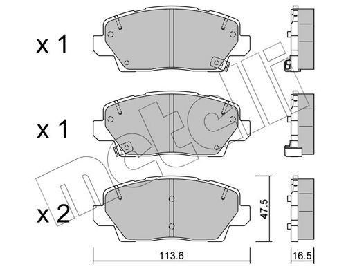 METELLI Brake pad set Article number: 22-1302-0 cheaply