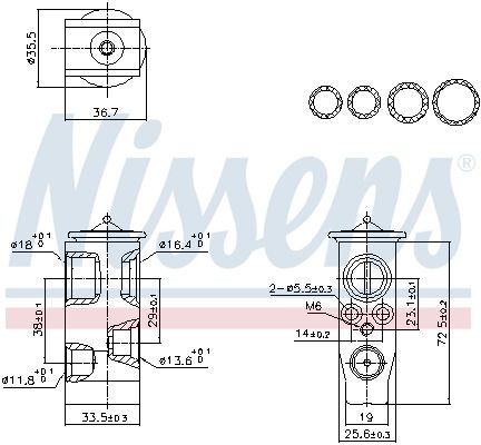 NISSENS AC expansion valve Article number: 999452 cheaply