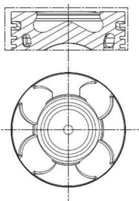 MAHLE ORIGINAL Piston Article number: 011 PI 00100 012 cheaply