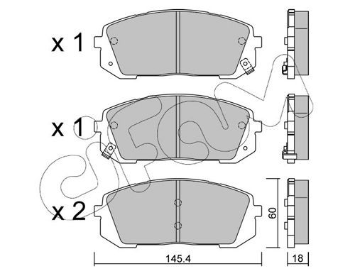 CIFAM Brake pad set Article number: 822-1298-0 cheaply