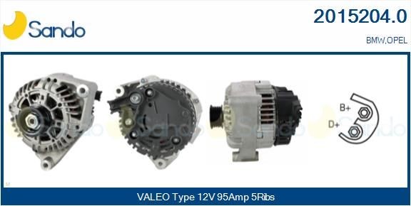 SANDO Air conditioning compressor Article number: SAC80002.2 cheaply