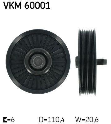 SKF Deflection / Guide Pulley, v-ribbed belt Article number: VKM 60001 cheaply