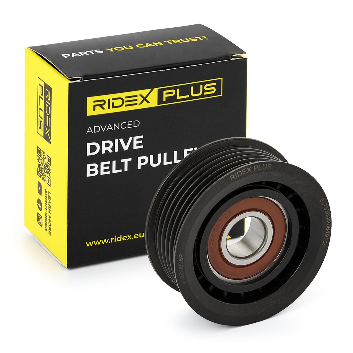 RIDEX PLUS Deflection / Guide Pulley, v-ribbed belt Article number: 312D0006P cheaply