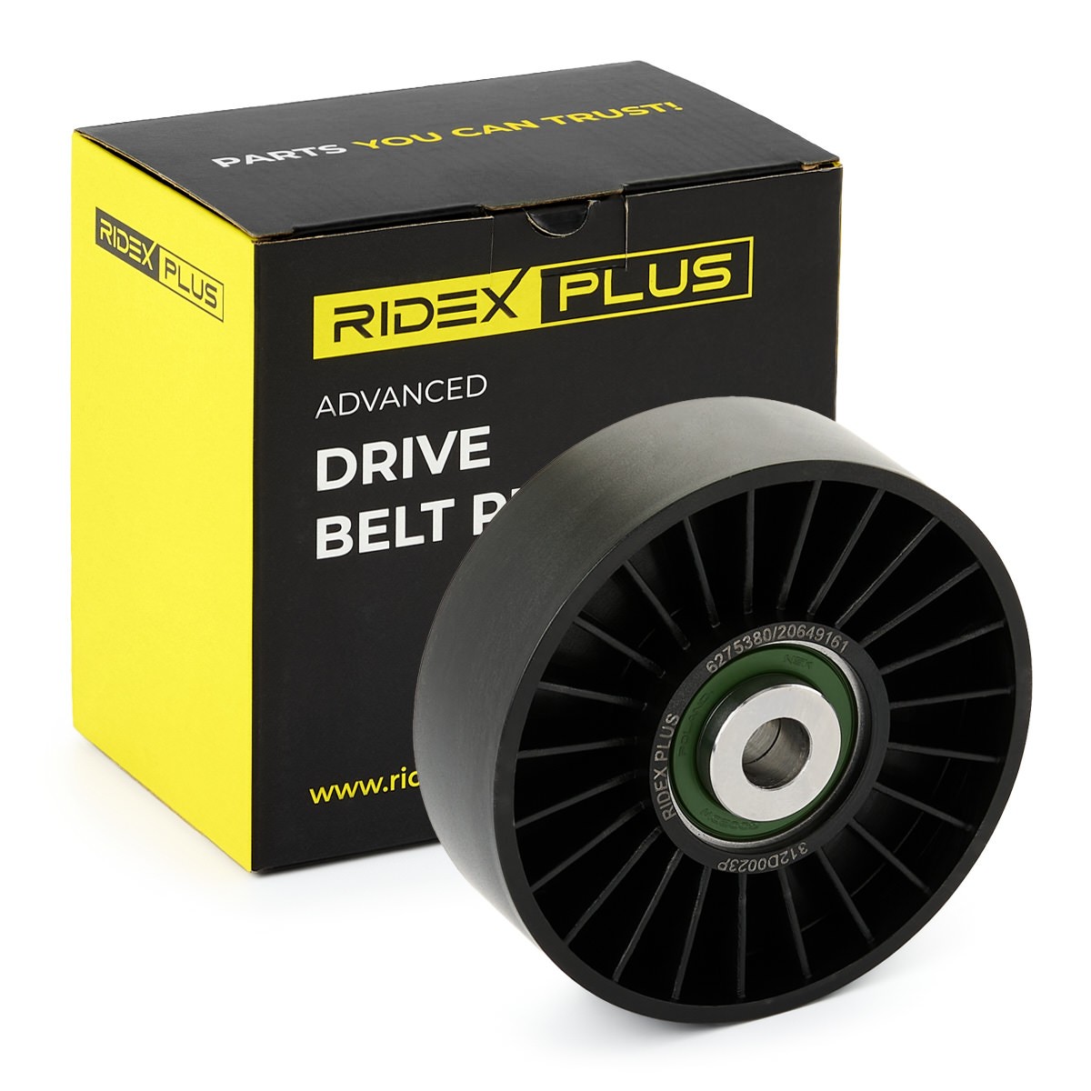 RIDEX PLUS Deflection / Guide Pulley, v-ribbed belt Article number: 312D0023P cheaply