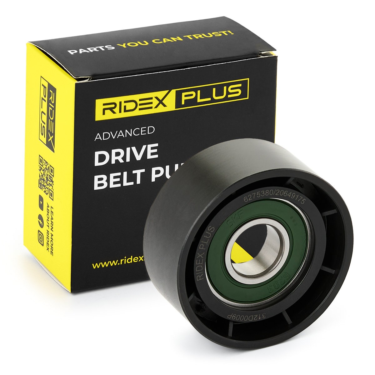 RIDEX PLUS Deflection / Guide Pulley, v-ribbed belt Article number: 312D0009P cheaply